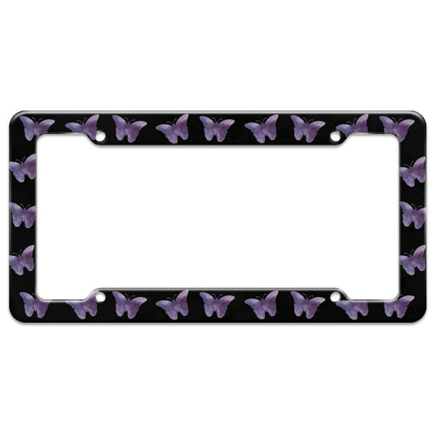 Style In Print Beautiful Butterfly Auto Car License Plate Frame Tag Holder 4 Hole 